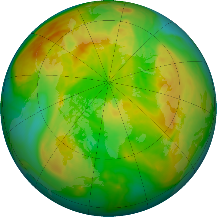 Arctic ozone map for 17 May 2008